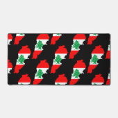 Carte du Liban avec drapeau (Recto)