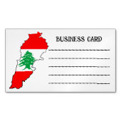 Carte du Liban avec drapeau (devant)