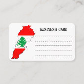 Carte du Liban avec drapeau (Devant)