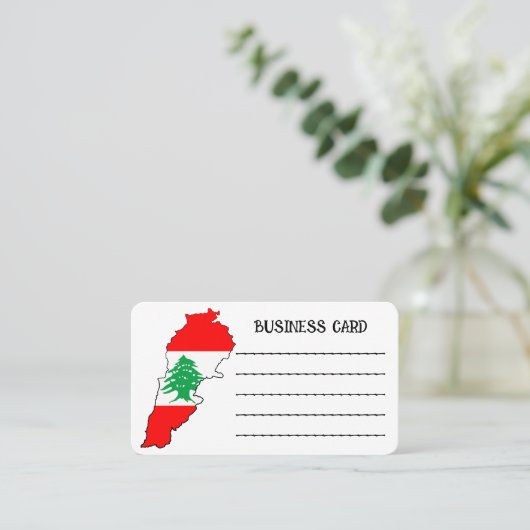 Carte du Liban avec drapeau (Debout devant)
