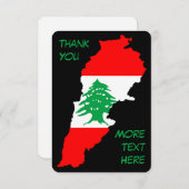Carte du Liban avec drapeau (Devant / Derrière)