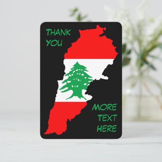 Carte du Liban avec drapeau (Debout devant)