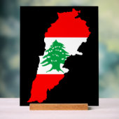 Carte du Liban avec drapeau (Neutre)