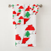 Carte du Liban avec drapeau (En situation)