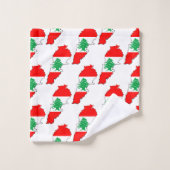 Carte du Liban avec drapeau (Gant de toilette)