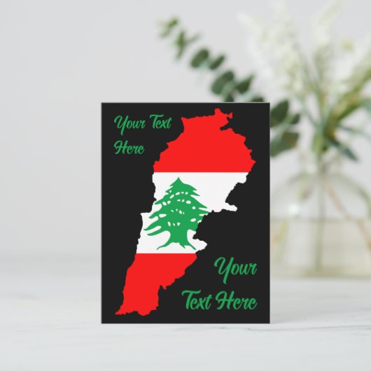 Carte du Liban avec drapeau (Debout devant)
