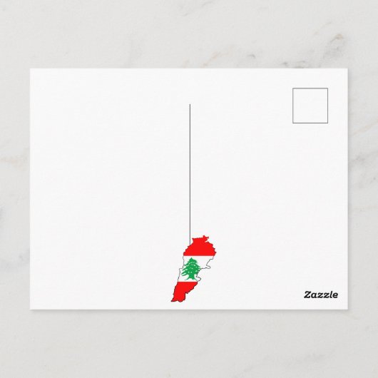 Carte du Liban avec drapeau (Dos)