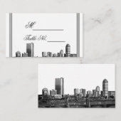 Carte du lieu de mariage de destination de Boston (Devant / Derrière)