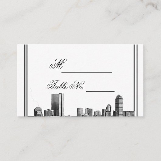 Carte du lieu de mariage de destination de Boston (Devant)