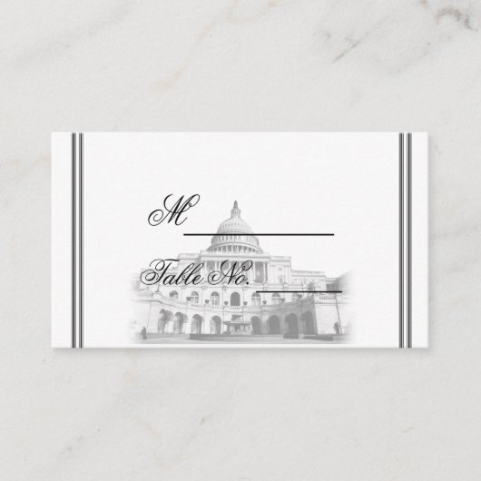 Carte du lieu de mariage de destination Washington (Devant)