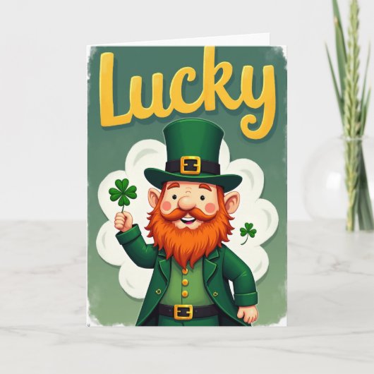 Carte du lutin doré chanceux (Devant)