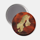 CARTE DU Magnet SCANDINAVIA (Recto/Verso)