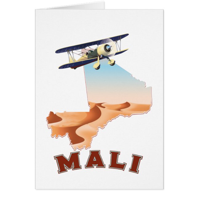 Carte du Mali vintage affiche (Devant)