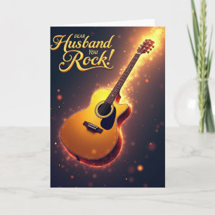Carte du mari à la guitare d'or
