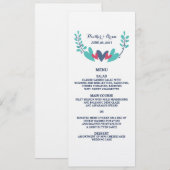 Carte du Mariage Coeurs et vignes (Devant / Derrière)