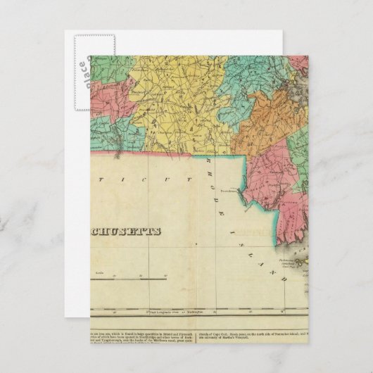 Carte Du Massachusetts (Devant / Derrière)