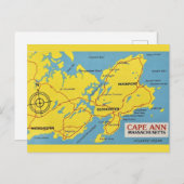 Carte du Massachusetts du Cap Ann (Devant / Derrière)