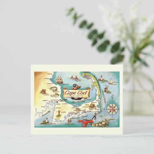 Carte du Massachusetts du Cap Cod (Debout devant)