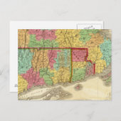 Carte du Massachusetts, du Connecticut et de Rhode (Devant / Derrière)