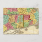 Carte du Massachusetts, du Connecticut et de Rhode (Devant)