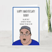 Carte du meilleur mari et de l'anniversaire (Devant)