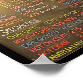 Carte du menu Café Shop - Poster 8x10 (Coin)