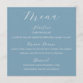 Carte du menu de mariage Dusty Blue Spring (Devant)