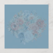 Carte du menu de mariage Dusty Blue Spring (Dos)