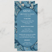 Carte du menu de peinture à l'aquarelle (Devant / Derrière)