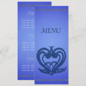 carte du menu du dîner (Devant / Derrière)