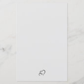 Carte du menu du dîner aquarelle (Dos)