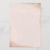 Carte du menu du dîner Confetti (Dos)