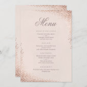 Carte du menu du dîner Confetti (Devant / Derrière)