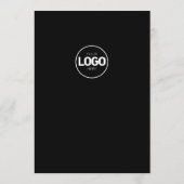 Carte du menu du restaurant noir Menu plat (Dos)