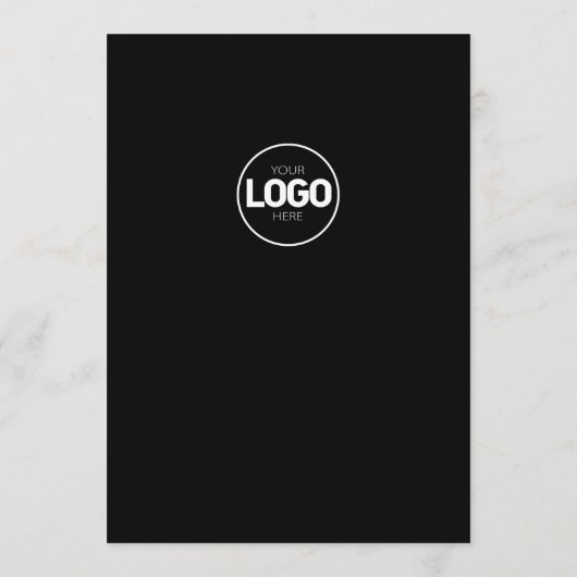 Carte du menu du restaurant noir Menu plat (Dos)