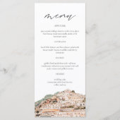 Carte du menu Mariage AMALFI CAST Watercolor (Devant)