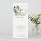 Carte du menu Mariage de la plage de Miami Beach P (Debout devant)