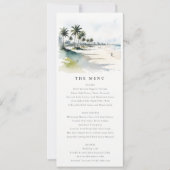Carte du menu Mariage de la plage de Miami Beach P (Devant)