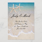 Carte du menu Mariage de plage Starfish (Devant)