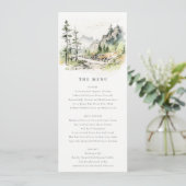 Carte du menu Mariage de Woods Mountain Landcape S (Debout devant)