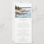 Carte du menu Mariage Rocky Pine Mountain Seascape (Devant)