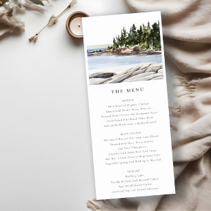 Carte du menu Mariage Rocky Pine Mountain Seascape