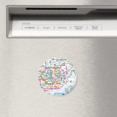 Carte du métro de Tokyo Fridge Magnet (In Situ (Lave-vaisselle))