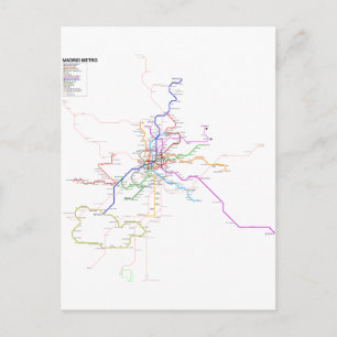 Carte du métro Espagne-Madrid