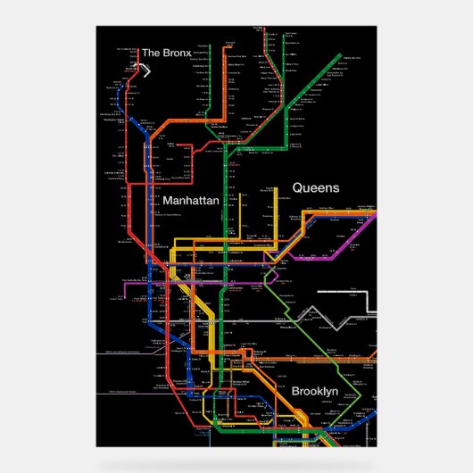 Carte du métro NY-City (Recto)