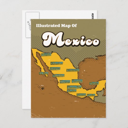 Carte du Mexique (Devant / Derrière)