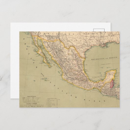 Carte du Mexique (Devant / Derrière)