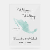 Carte du Mexique | Cabo | Accueil de mariage de de (Recto)