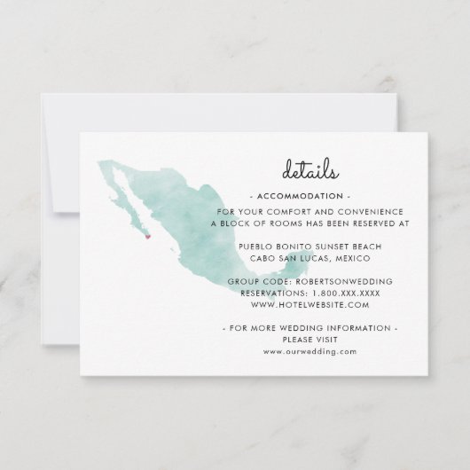 Carte du Mexique | Cabo | Détails (Devant)