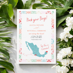 Carte du Mexique tropical destination mariage